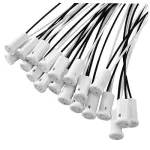 Keraamilised G4 pistikud halogeen- ja LED-lampidele, 30 tk, 20 cm silikoonjuhtmed