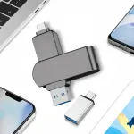 USB m&auml;lupulk 512 GB, 4in1, USB-C, Lightning, MicroUSB, &uuml;hilduv iPhone, Android ja PC-ga