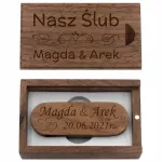 Puidust USB-m&auml;lupulk kinkekarbis graveeringuga, 16 GB, kingitus isale v&otilde;i emale