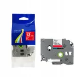 Kleepuv teip Brother TZe-435, 12 mm, punane valgete kirjadega, 8 m