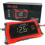 Aku laadija taastamisfunktsiooniga, 12V/24V, 10A, LCD-ekraan