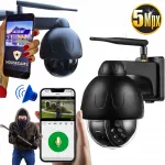 V&auml;listingimuste WiFi kaamera p&ouml;&ouml;ratava objektiiviga, 5MP, ULTRA HD 2560x1960, must, metallist