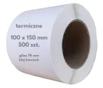 Termokleebised 100x150 mm, valged, 76 mm varrukas, perforatsiooniga, 100 tk