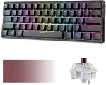 Mehaaniline m&auml;nguklaviatuur KEMOVE Shadow DK61, 60%, RGB-taustavalgustusega