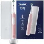 Elektriline hambahari ORAL-B PRO 1, roosa, 3 režiimi, karbiga