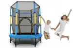 Laste batuut kaitsev&otilde;rguga, 140 cm, sinine-kollane, JF