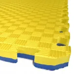 Topeltp&otilde;hjaline spordimatt TATAMI PUZZLE, 50x50x2 cm, sinine/kollane