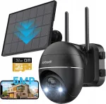 V&auml;listingimustes p&auml;ikese IP WiFi kaamera, UHD 5MP, 4x suum, akuga