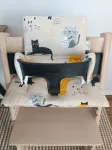 Stokke Tripp Trapp puuvillane 2in1 padi kassimustriga, liivakarva