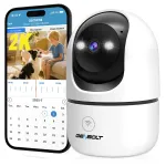 Siseruumide WiFi kaamera 2K, liikumisanduriga, 4x suum, pidev salvestus