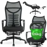 Kontoritool ACTON, ergonoomiline, must, p&ouml;&ouml;ratava alusega