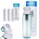 Veefiltripudel Aqualogis Aqua&Go 0,75 l, sinine, 3 vahetatava filtriga