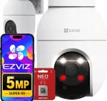 V&auml;line WiFi kaamera EZVIZ C8C 3K, 5Mpx, kahevilgukusega, automaatne j&auml;lgimine, 64GB kaardiga