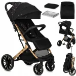Lapsevanker MoMi Estelle Dakar, kuni 22 kg, suurte maastiku ratastega, must