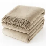 MOCA DESIGN tekk, 150x200 cm, puuvill, akr&uuml;&uuml;l, hele liivakarva, patsidega