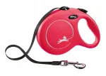 Flexi New Classic L punane rihm, 8 m, kuni 50 kg, riba t&uuml;&uuml;p
