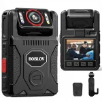 Keha kaamera 4K GPS 128GB 180&deg; p&ouml;&ouml;ratava l&auml;&auml;tsaga, &ouml;&ouml;vaate režiim, 15 tundi aku kestvust