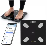 Elektronilised vannitoakaalud 180kg klaasist mustad LCD