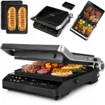 Elektriline v&otilde;ileiva- ja panini grill, 2000 W, taimeriga, kokkupandav