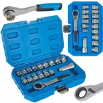GEKO spline padrunv&otilde;tmete komplekt padrunv&otilde;tmega 10-24mm, 17 osa, CrV