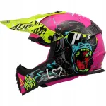 Laste kiiver LS2 MX437 Fast II Mini Gorilla, lilla, suurus M (49&ndash;50 cm)