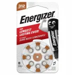 K&otilde;rvatropi patareid Energizer 312 PR41, 1,45V, 8 tk