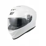 MY Helmet tasuta kattega valge p&auml;rlmutter mootorrattakiiver XXL