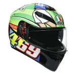 Motorratturi kiiver AGV K3 SV ROSSI MUGELLO 2017, varjukiga ja Pinlockiga, suurus S
