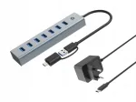 CONCEPTRONIC USB-jagaja, 7 porti, USB-A 3.0 ja USB-C