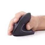 Juhtmevaba ergonoomiline vertikaalne hiir MOUSE QUIET, must