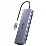 Unitek USB-C jagaja 9in1 Ethernet, HDMI, VGA, 3x USB-A, PD ja kaardilugejaga