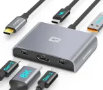 USB-C jaotur 8K HDMI, 2 USB-C Gen2 ja USB 3.1 10 Gb/s