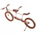 Metallist jalgrattaskulptuur Creative Tandem Bicycle, dekoratsioon koju