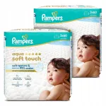Pampers Aqua Soft Touch beebide niisked salvr&auml;tikud, 2 x 180 tk
