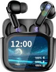 Juhtmevabad TWS k&otilde;rvaklapid Bluetooth 6.0, ANC, ENC ja puutetundliku LCD-ekraaniga
