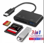 USB-C kaardilugeja SD, TF ja USB 3.0, 480 Mbps