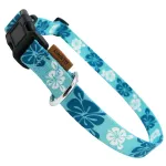 Reguleeritav koera kaelarihm HAWAIIAN BLUE, 40&ndash;70 cm, 2,5 cm lai
