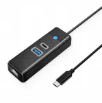 USB jaotur Orico PW3UR25-C3, 3 pesaga: 1x USB-A 3.0, 1x USB-C 3.0, 1,8 m