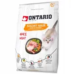ONTARIO kuivtoit l&uuml;hikarvalistele kassidele, 6,5 kg + tasuta niisutav kassiharjake