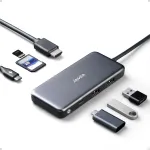USB-C jagaja 7-in-1 koos 4K HDMI, 100W PD ja SD kaardilugejaga