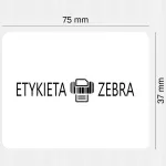 Zebra termosiirde kleepsud 75x37 mm, 25 mm tuum