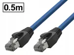 V&otilde;rgukaabel Cat.8.1 SFTP/PIMF, RJ45-RJ45, 0,5 m, tumel sinine