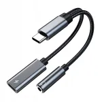 2-&uuml;hes Type-C kuni 3,5 mm AUX heliadapter