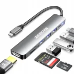USB C jagaja ZESKRIS 7-in-1, 4K HDMI, 100W PD, 1 x USB 3.0