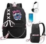 Koolikott CITY SATCHEL USB-pistiku ja Stitch (D055) motiiviga