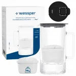Wessper D4 Borosilicate MINI klaasveekann 2 filtriga