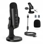 Mikrofon arvutile kapsel, USB, m&auml;ngude ja karaokega, &uuml;hilduv PC ja PS5-ga