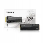 SSD-ketas Fanxiang S770 500GB, M.2 PCIe 4.0x4, NVMe 2280, 7400MB/s, jahutusega, sobib PS5-le