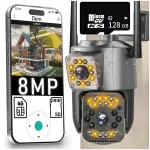 V&auml;ljas kasutatav videokaamera, 2&times;4 MP, p&ouml;&ouml;ratav ja liikumist tuvastav, 4G GSM LTE