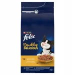 PURINA FELIX Doubly Delicious kuiv kassitoit kanaliha ja kalkunilihaga, 2 kg